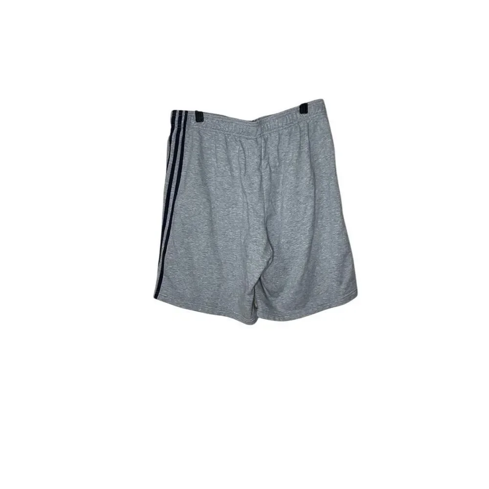 Adidas Men's Gray Fleece 3-Stripes Sweat Shorts Size XL Casual